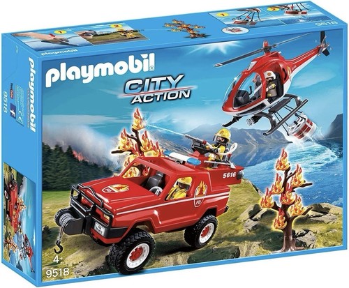 Playmobil hubschrauber und 4x4 - hubschrauber,