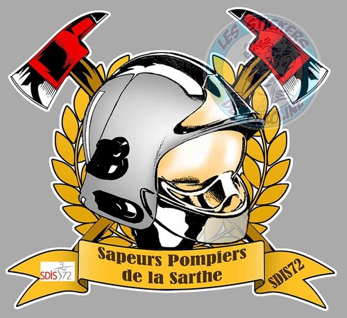 Sticker feuerwehr der sarthe - der,